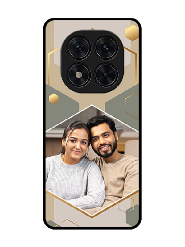 Custom Redmi Note 14 Pro 5G Custom Glass Phone CaseStylish Hexagon Pattern Design