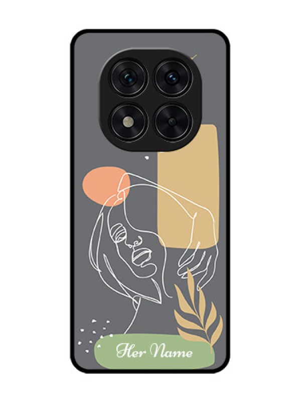 Custom Redmi Note 14 Pro 5G Custom Glass Phone CaseGazing Woman Line Art Design