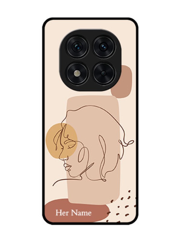 Custom Redmi Note 14 Pro 5G Custom Glass Phone CaseCalm Woman Line Art Design