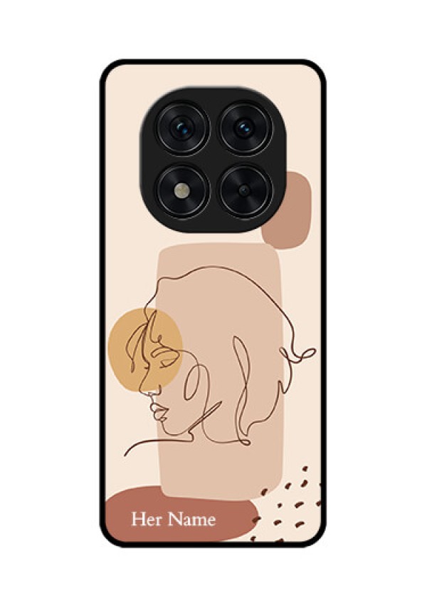 Redmi Note 14 Pro 5G Custom Glass Phone CaseCalm Woman Line Art Design