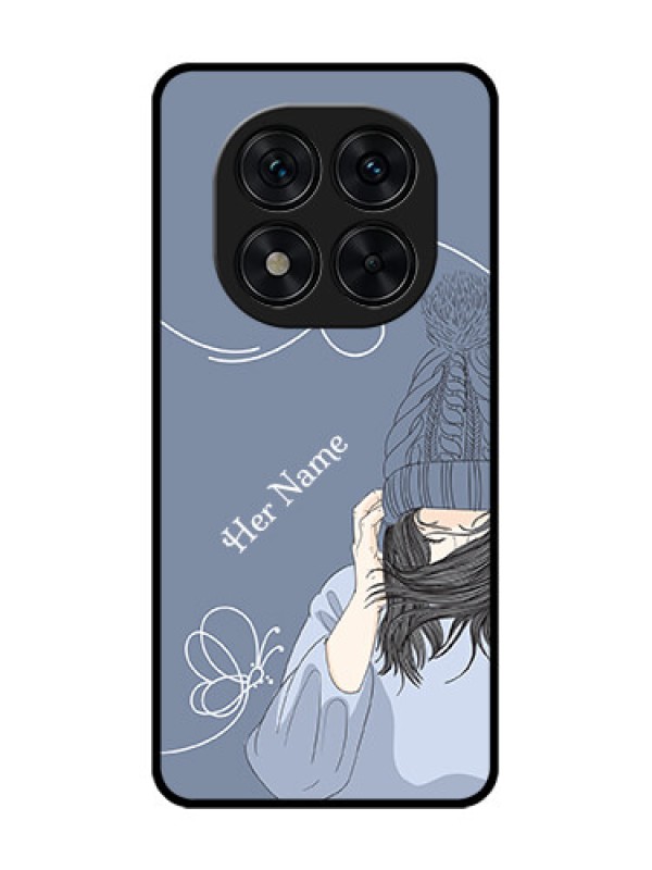 Custom Redmi Note 14 Pro 5G Custom Glass Phone CaseGirl In Winter Outfit Design