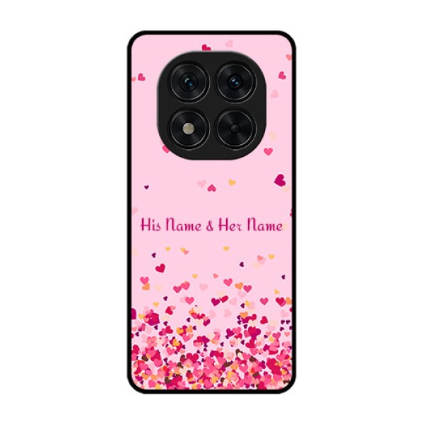 Redmi Note 14 Pro 5G Custom Glass Phone CaseFloating Hearts Design Redmi Note 14 Pro 5G Custom Glass Phone CaseFloating Hearts Design
