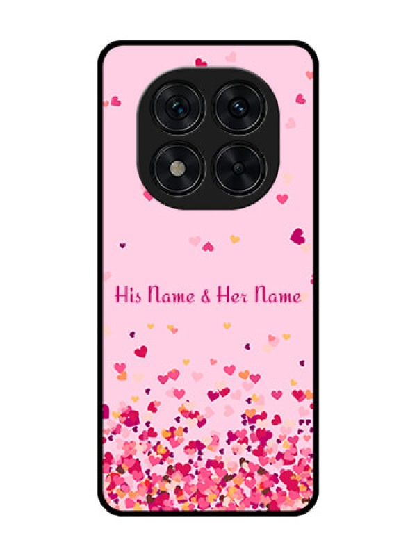 Custom Redmi Note 14 Pro 5G Custom Glass Phone CaseFloating Hearts Design