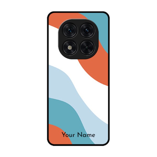Redmi Note 14 Pro 5G Custom Glass Phone CaseColoured Waves Design