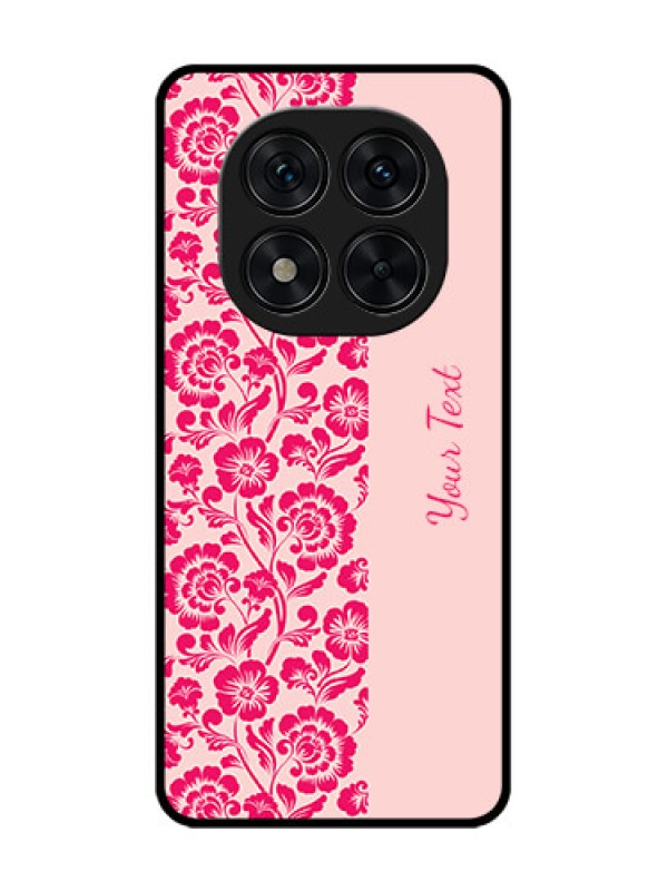 Custom Redmi Note 14 Pro 5G Custom Glass Phone CaseAttractive Floral Pattern Design