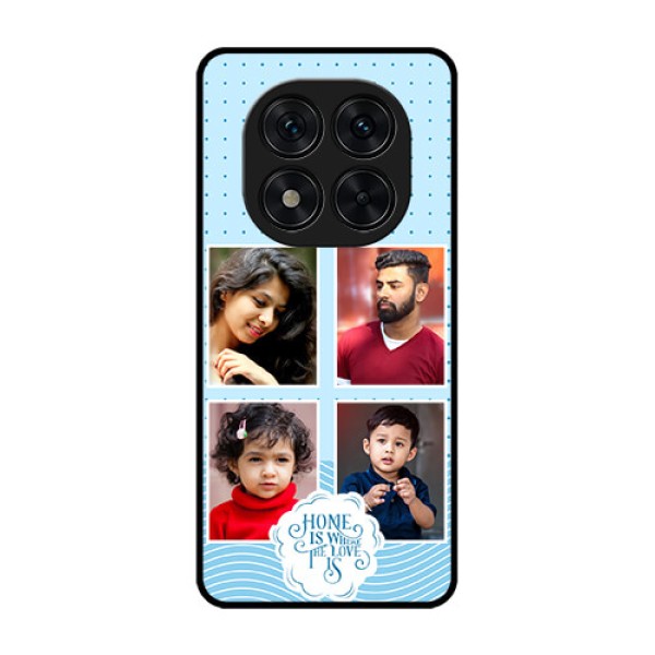 Redmi Note 14 Pro 5G Custom Glass Phone CaseCute Love Quote With 4 Pic Upload Design Redmi Note 14 Pro 5G Custom Glass Phone CaseCute Love Quote With 4 Pic Upload Design