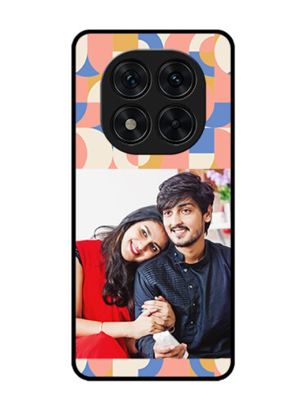 Custom Redmi Note 14 Pro 5G Custom Glass Phone CaseSemi - Circle Maze Pattern Design