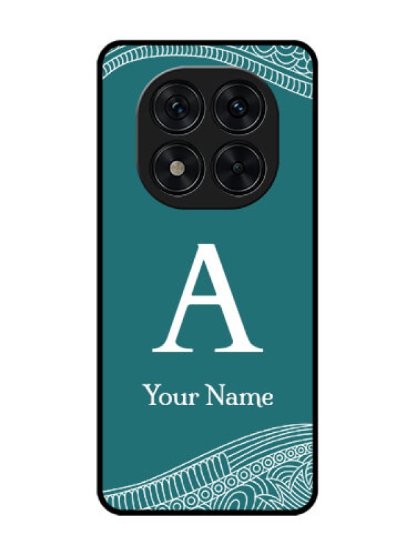 Custom Redmi Note 14 Pro 5G Custom Glass Phone CaseLine Art Pattern With Custom Name Design