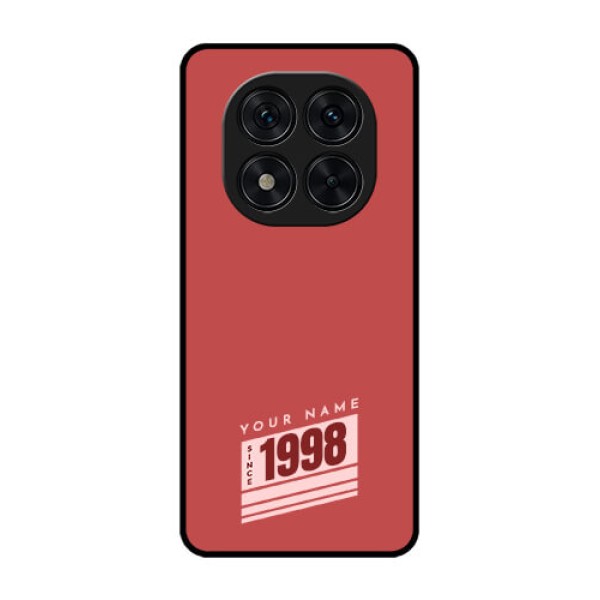 Redmi Note 14 Pro 5G Custom Glass Phone CaseRed Custom Year Of Birth Design