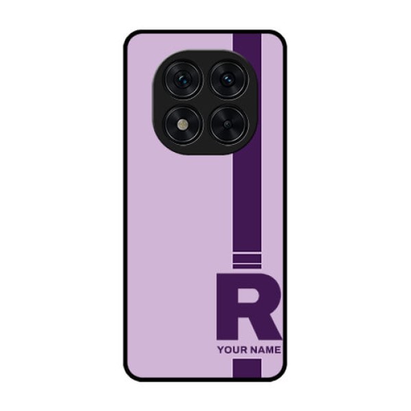 Redmi Note 14 Pro 5G Custom Glass Phone CaseSimple Dual Tone Stripe With Name Design Redmi Note 14 Pro 5G Custom Glass Phone CaseSimple Dual Tone Stripe With Name Design