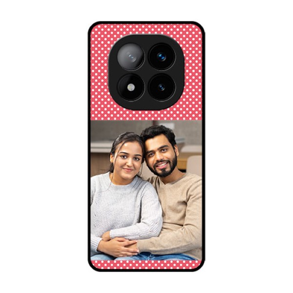Redmi Note 14 Pro Plus 5G Custom Glass Phone CaseWhite Dotted Design