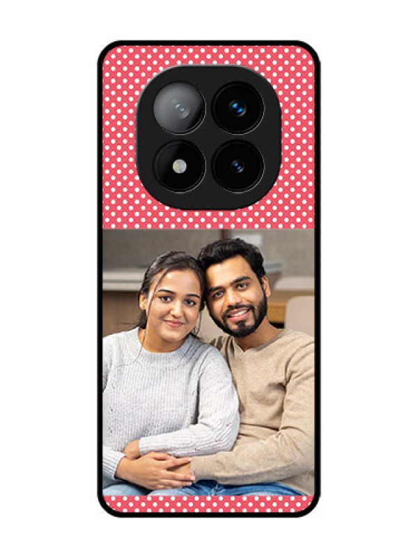 Custom Redmi Note 14 Pro Plus 5G Custom Glass Phone CaseWhite Dotted Design