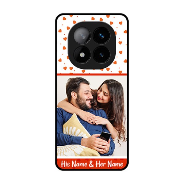 Redmi Note 14 Pro Plus 5G Custom Glass Phone CaseOrange Love Symbol Design Redmi Note 14 Pro Plus 5G Custom Glass Phone CaseOrange Love Symbol Design