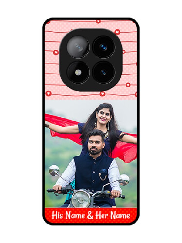 Custom Redmi Note 14 Pro Plus 5G Custom Glass Phone CaseRed Pattern Case Design