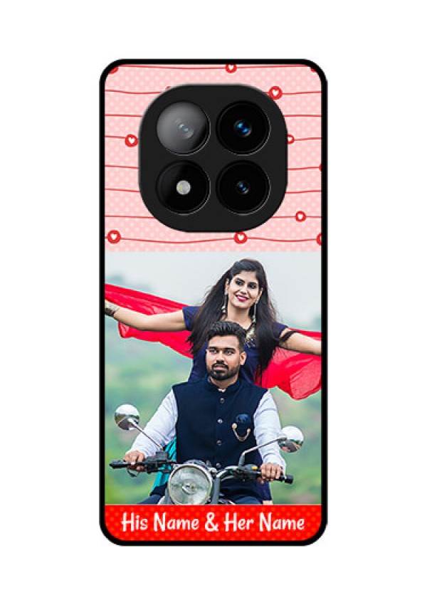 Redmi Note 14 Pro Plus 5G Custom Glass Phone CaseRed Pattern Case Design