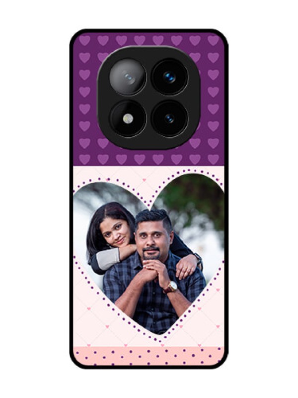 Custom Redmi Note 14 Pro Plus 5G Custom Glass Phone CaseViolet Love Dots Design