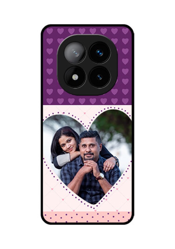 Redmi Note 14 Pro Plus 5G Custom Glass Phone CaseViolet Love Dots Design