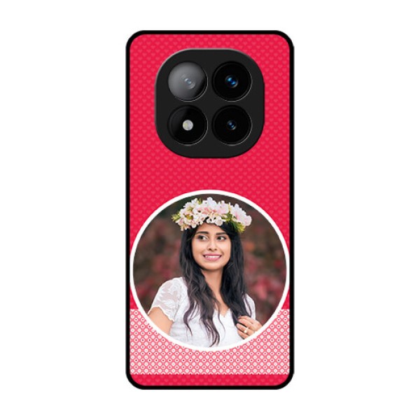 Redmi Note 14 Pro Plus 5G Custom Glass Phone CasePink Color Pattern Design