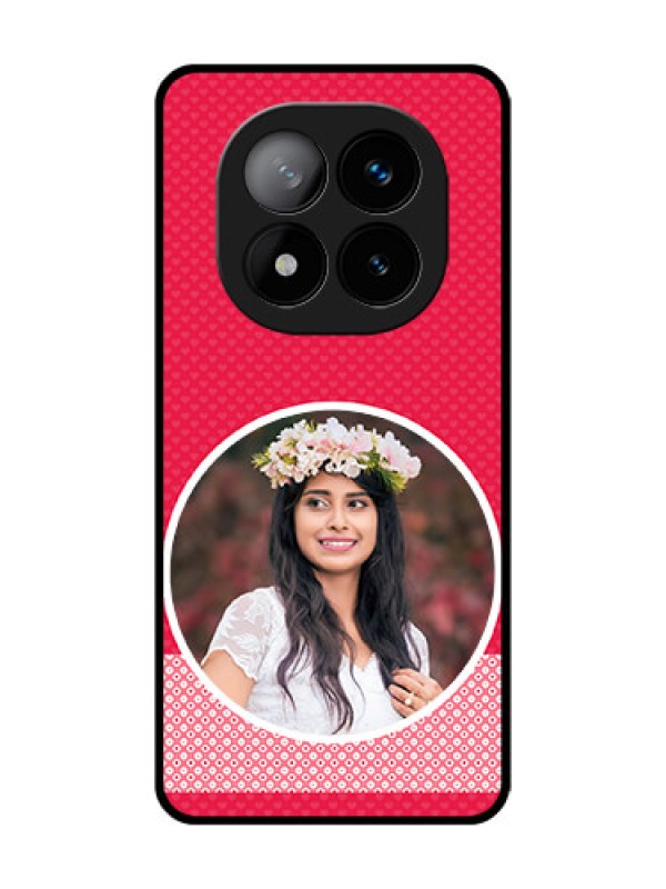 Custom Redmi Note 14 Pro Plus 5G Custom Glass Phone CasePink Color Pattern Design