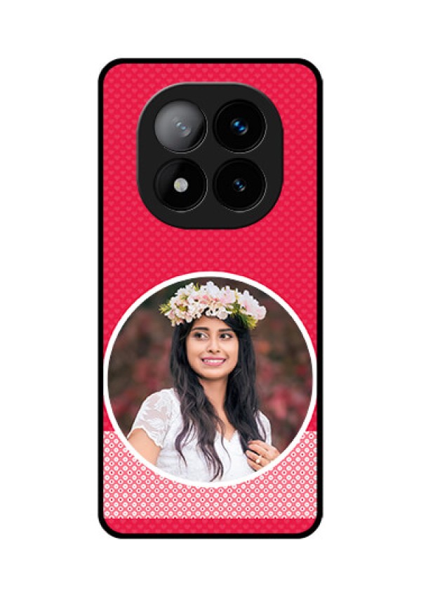 Redmi Note 14 Pro Plus 5G Custom Glass Phone CasePink Color Pattern Design