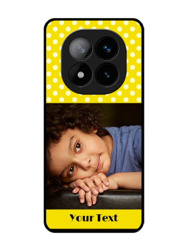 Custom Redmi Note 14 Pro Plus 5G Custom Glass Phone CaseBright Yellow Case Design