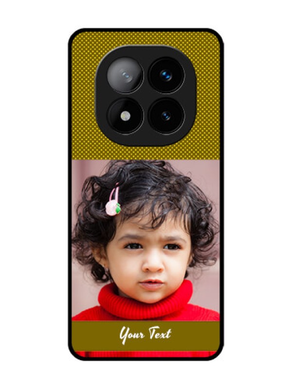 Custom Redmi Note 14 Pro Plus 5G Custom Glass Phone CaseSimple Green Color Design