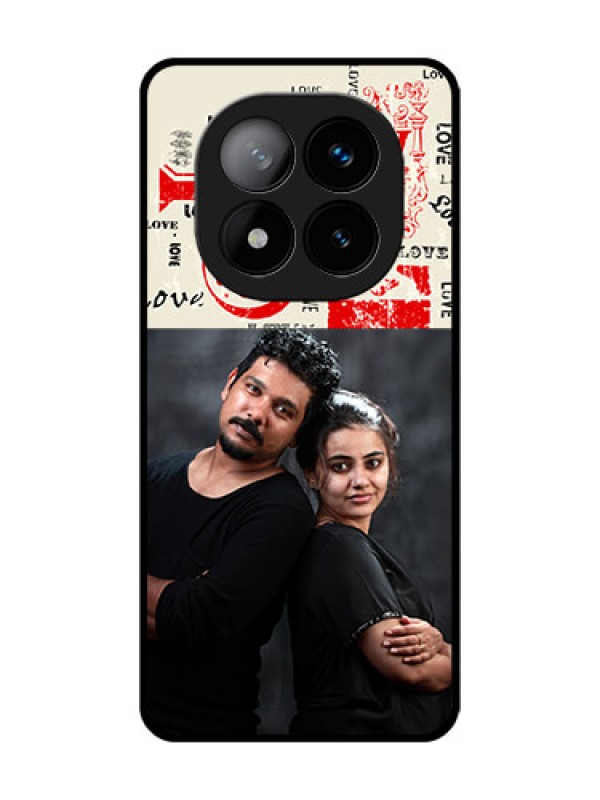 Custom Redmi Note 14 Pro Plus 5G Custom Glass Phone CaseTrendy Love Design Case