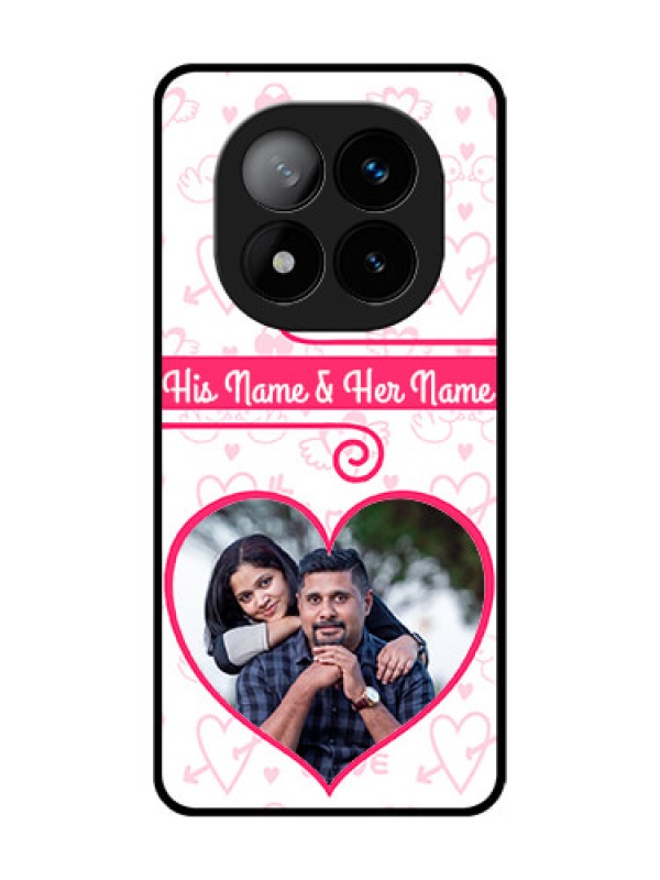 Custom Redmi Note 14 Pro Plus 5G Custom Glass Phone CaseHeart Shape Love Design