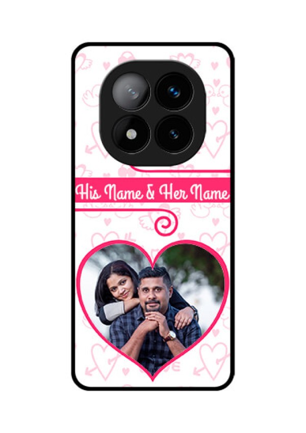 Redmi Note 14 Pro Plus 5G Custom Glass Phone CaseHeart Shape Love Design