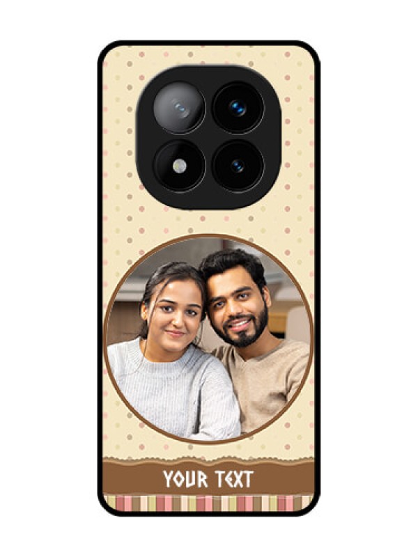 Custom Redmi Note 14 Pro Plus 5G Custom Glass Phone CaseBrown Dotted Mobile Case Design