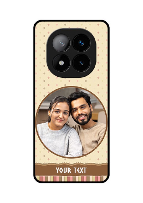 Redmi Note 14 Pro Plus 5G Custom Glass Phone CaseBrown Dotted Mobile Case Design