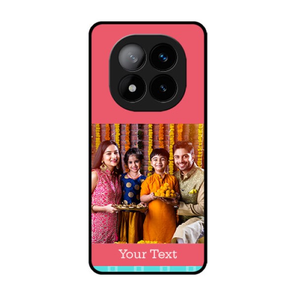 Redmi Note 14 Pro Plus 5G Custom Glass Phone CasePeach and Blue Color Design Redmi Note 14 Pro Plus 5G Custom Glass Phone CasePeach and Blue Color Design