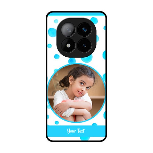 Redmi Note 14 Pro Plus 5G Custom Glass Phone CaseBlue Bubbles Pattern Design Redmi Note 14 Pro Plus 5G Custom Glass Phone CaseBlue Bubbles Pattern Design