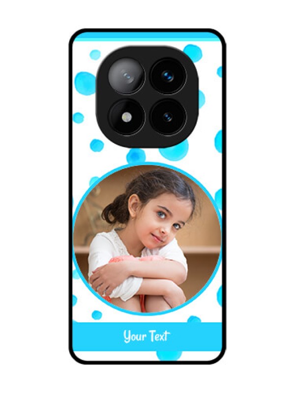 Custom Redmi Note 14 Pro Plus 5G Custom Glass Phone CaseBlue Bubbles Pattern Design