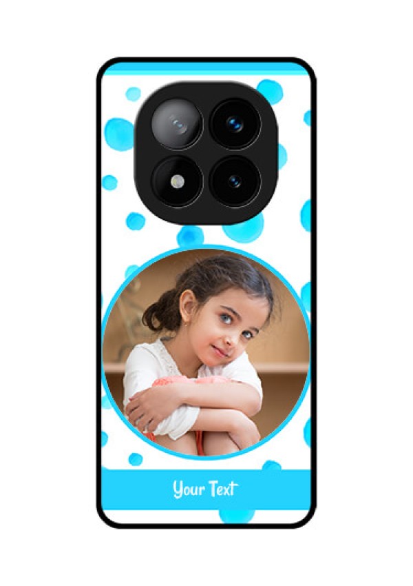 Redmi Note 14 Pro Plus 5G Custom Glass Phone CaseBlue Bubbles Pattern Design