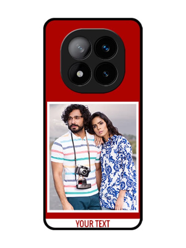 Custom Redmi Note 14 Pro Plus 5G Custom Glass Phone CaseRed Color Design