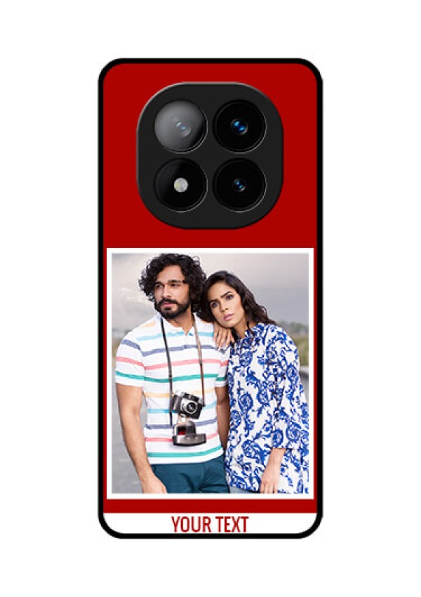 Redmi Note 14 Pro Plus 5G Custom Glass Phone CaseRed Color Design