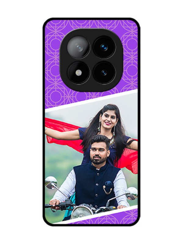 Custom Redmi Note 14 Pro Plus 5G Custom Glass Phone CaseViolet Color Pattern Design