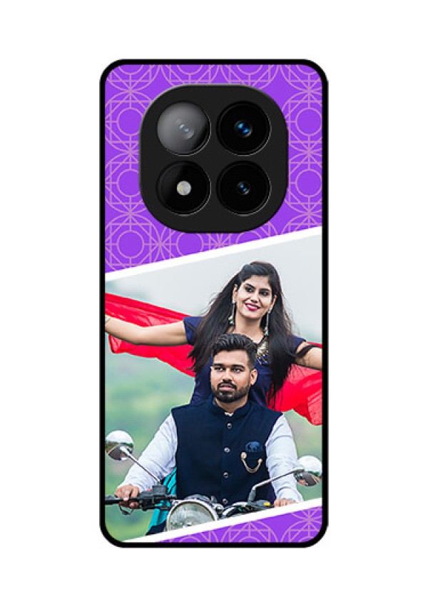 Redmi Note 14 Pro Plus 5G Custom Glass Phone CaseViolet Color Pattern Design