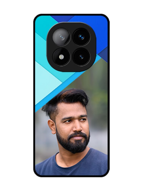 Custom Redmi Note 14 Pro Plus 5G Custom Glass Phone CaseBlue Pattern Design