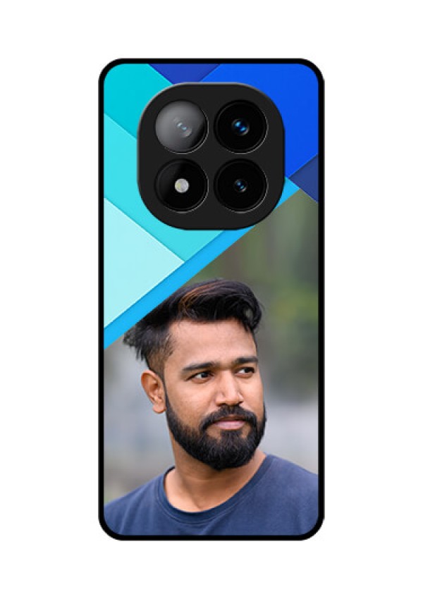Redmi Note 14 Pro Plus 5G Custom Glass Phone CaseBlue Pattern Design