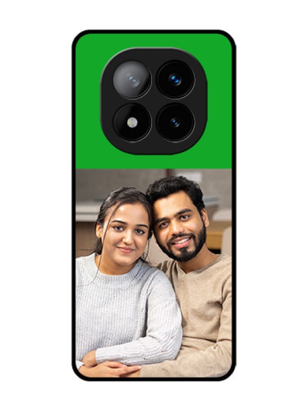 Custom Redmi Note 14 Pro Plus 5G Custom Glass Phone CaseGreen Pattern Design