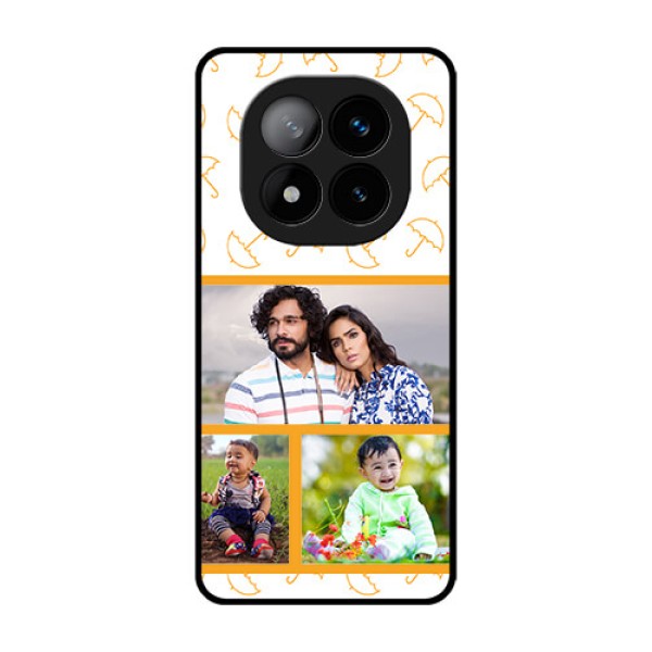 Redmi Note 14 Pro Plus 5G Custom Glass Phone CaseYellow Pattern Design