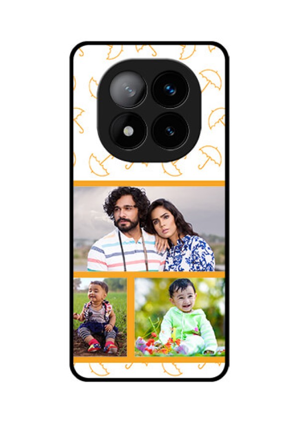 Redmi Note 14 Pro Plus 5G Custom Glass Phone CaseYellow Pattern Design