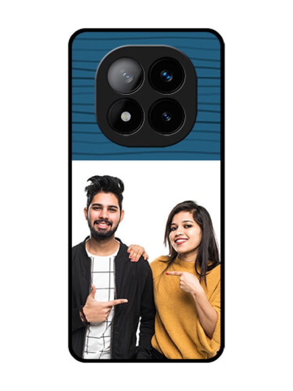 Custom Redmi Note 14 Pro Plus 5G Custom Glass Phone CaseBlue Pattern Cover Design