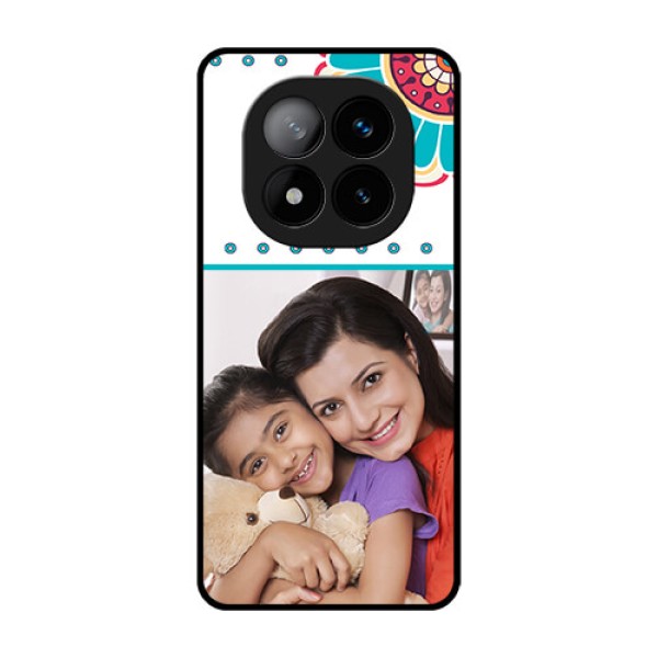 Redmi Note 14 Pro Plus 5G Custom Glass Phone CaseFlower Design