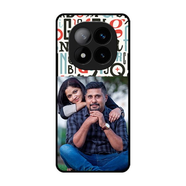 Redmi Note 14 Pro Plus 5G Custom Glass Phone CaseAlphabet Design