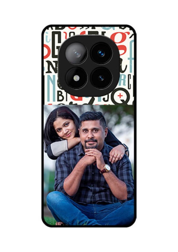 Redmi Note 14 Pro Plus 5G Custom Glass Phone CaseAlphabet Design