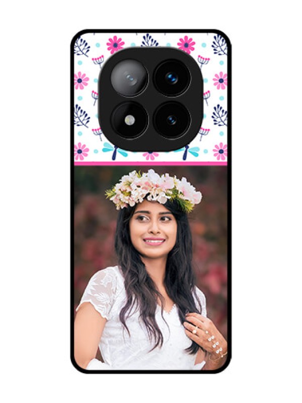 Custom Redmi Note 14 Pro Plus 5G Custom Glass Phone CaseColorful Flower Design
