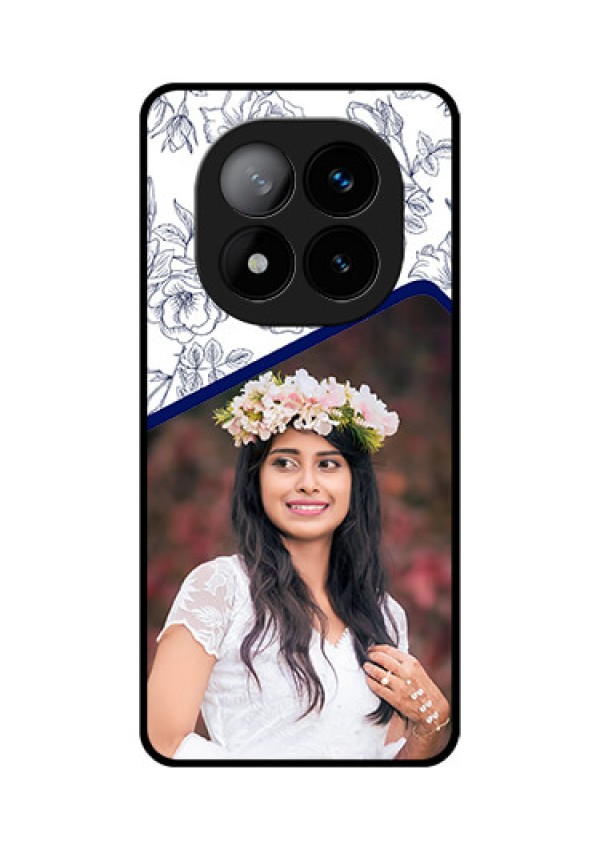 Redmi Note 14 Pro Plus 5G Custom Glass Phone CaseClassy Floral Design